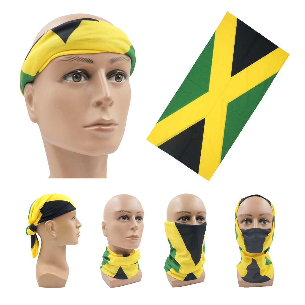 Running Gear For Women - Atmungsaktive Lauf-Gesichtsmaske, Schals, Jamaika-Flagge, Bandana, Snood,