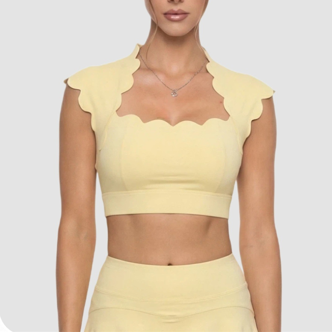 Running Gear For Women - Pad Wavy Damen Sport-BH Yoga-Top Lauf-Workout-Sportweste